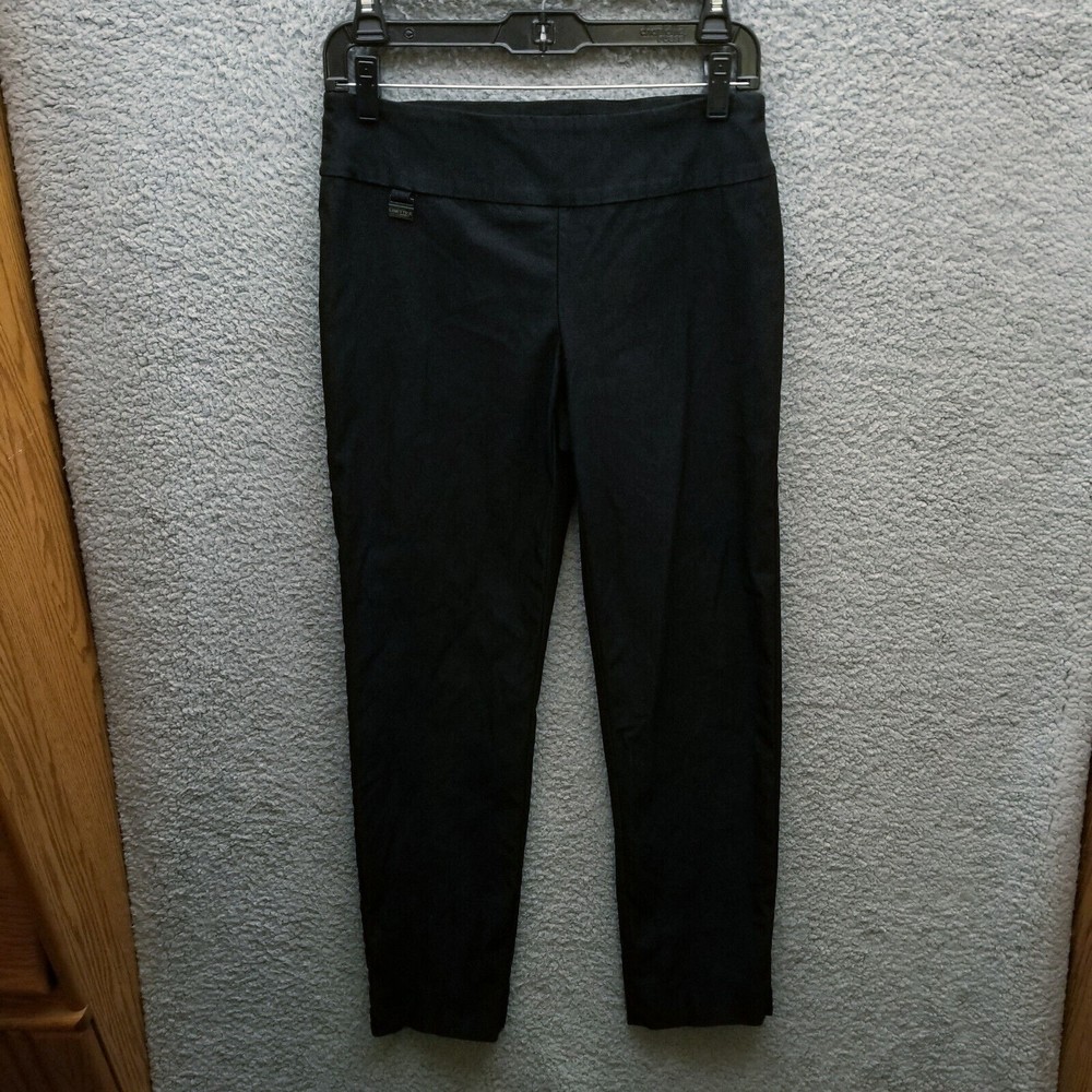 Lisette Women's L Floral Black Dress Pants 28.75" 27.25" 8.75"